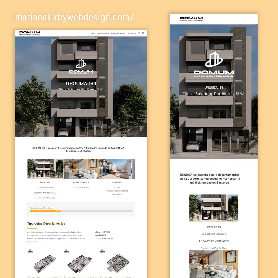 Diseño Web para Empresas Constructoras - Mariana Kirby Diseño Web
