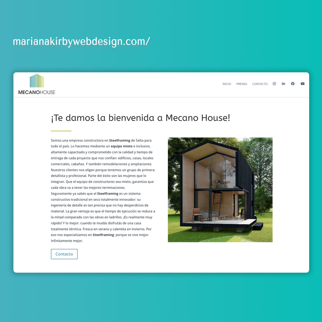 Diseño web para Asesora financiera - Mariana Kirby Diseño Web